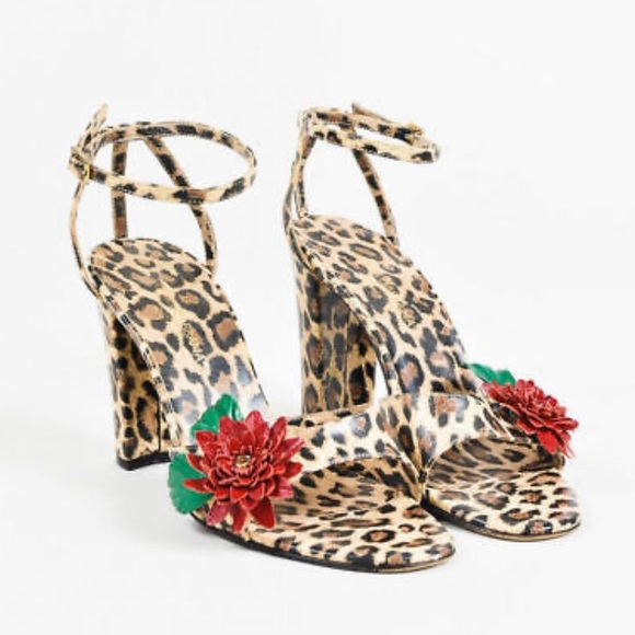 Dolce & Gabbana Shoes - DOLCE & GABBANA Vintage Leopard Heeled Sandal